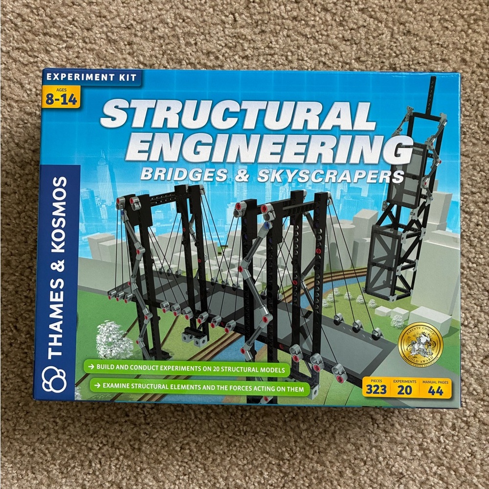 Thames & Kosmos Structural Engineering Bridges & Skyscrapers Kit - Blue Box